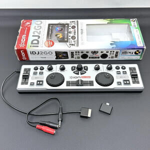 ION iDJ2GO DJ Controller for iPad iPhone iPod - Box & Cables
